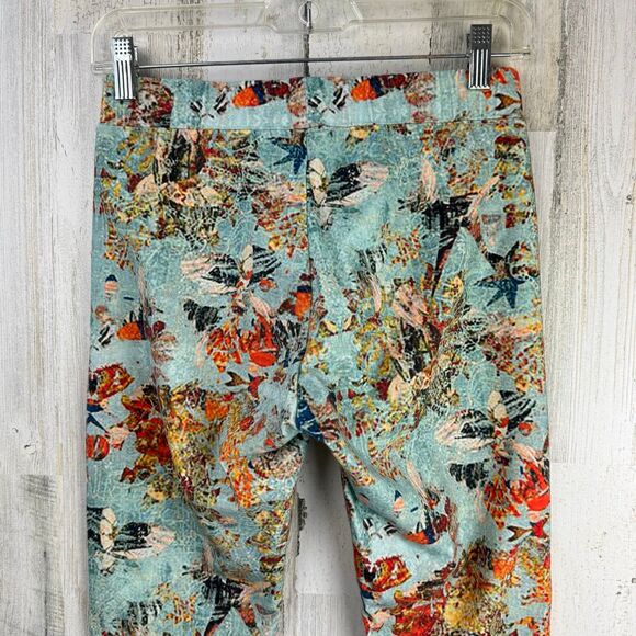 Soft Surroundings Have To Have Blue Corduba Printed Ankle Legging Size PXS - Picture 5 of 8